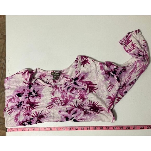 Tommy Bahama Women’s 100% Linen Pink Floral Hawaiian Shirt Blouse Size S/P - Picture 5 of 6